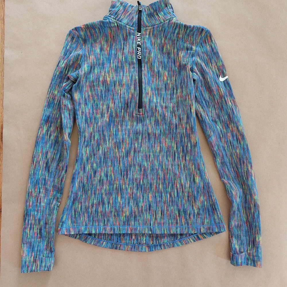 Nike Pro Running Warm Patterned Quarter-Zip Top W… - image 1